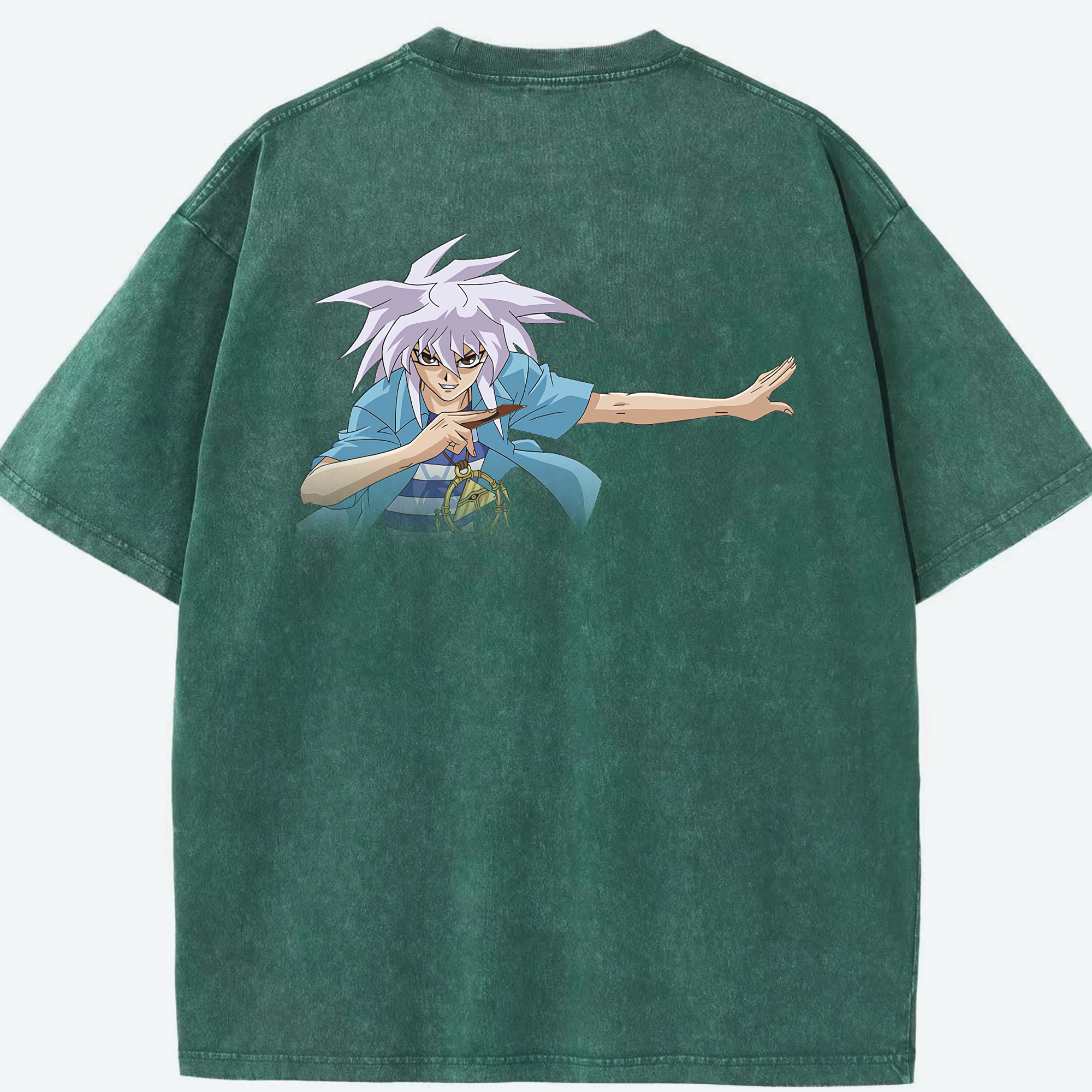 （画像用） 遊☆戯☆王 Yu-Gi-Oh! 綿100% ヴィンテージ風 半袖Tシャツ（背面プリント）